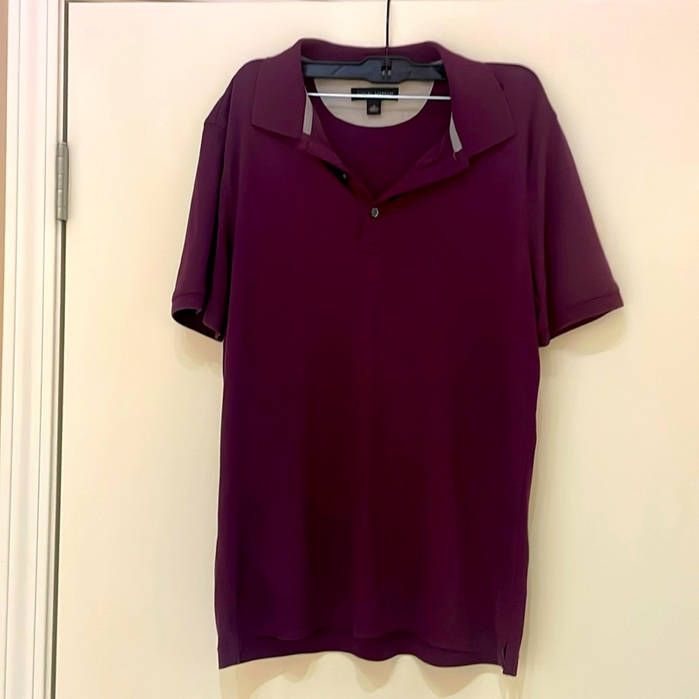 EUC, Banana Republic, size m, men’s polo,‎ 100%cotton, elderberry